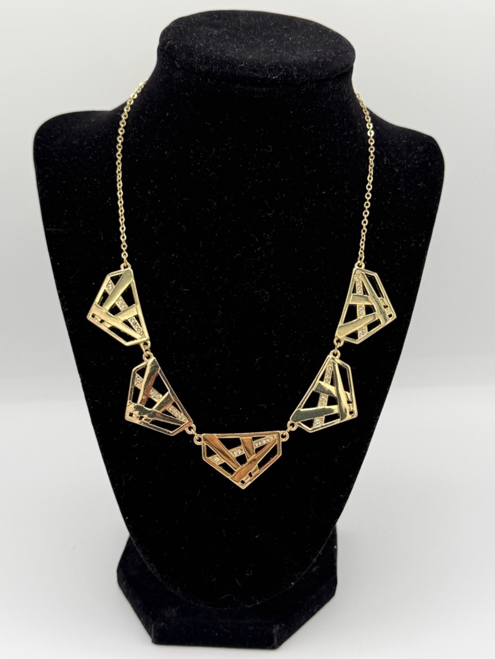 Express Gold Geometric Statement Necklace - Women Jewelry